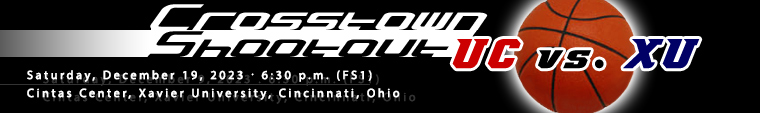 Crosstown Shootout: December 9, 2023 at 6:30 p.m. (FS1) - Cintas Center, Xavier University, Cincinnati, Ohio
