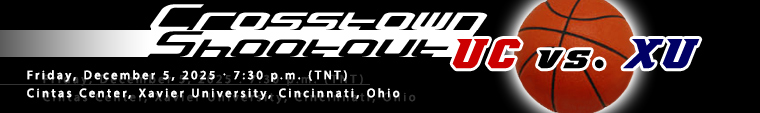 Crosstown Shootout: Friday, December 5, 2025 at 7:30 p.m. (TNT) - Cintas Center, Xavier University, Cincinnati, Ohio